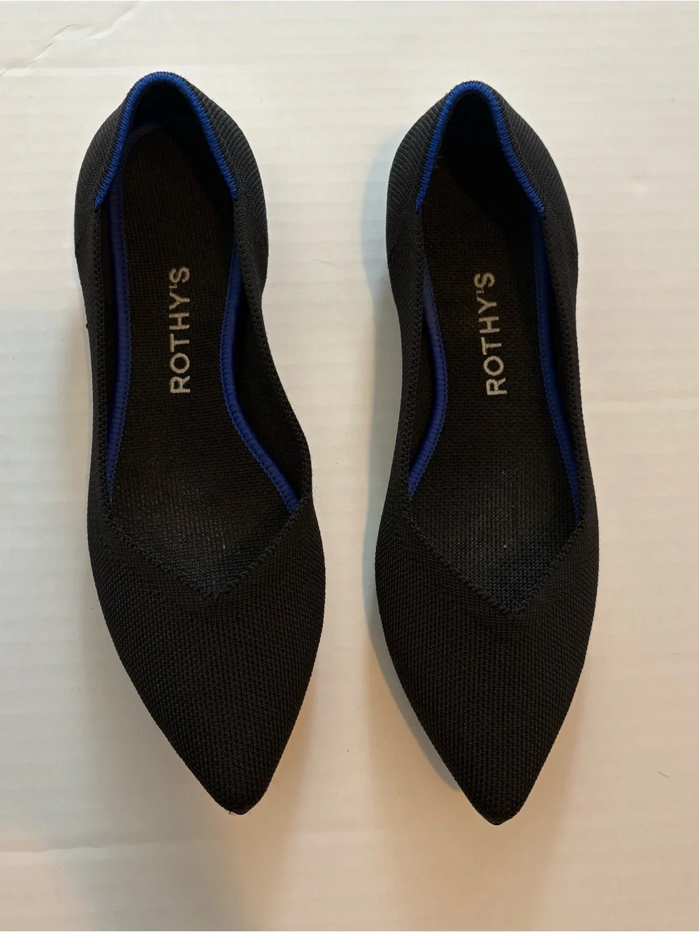Rothy’s the point black flats size 7 - Picture 2 of 6
